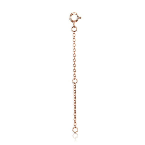 925 Sterling Silver + Plated Platinum 10cm Extension Chain Necklace