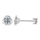 925 Sterling Silver 0.3 Carat Moissanite Earrings for Women-1
