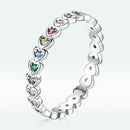 925 Sterling Silver & Platinum Plated 0.29cm CZ Ring for Women Size 6.0-2