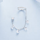 925 Sterling Silver Earrings with Pave Setting CZ - White Gold Plated for Women-4