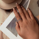 925 Sterling Silver White Gold Plated Turquoise Ring Size 6.0 for Women-5