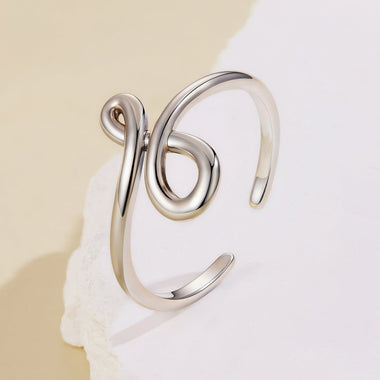 925 Sterling Silver Oxidized Silver 0.16 cm Ring - 0