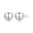 925 Sterling Silver Plated White Gold Earrings - 10mm for Women-2