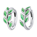 925 Sterling Silver Enamel Oxidized Silver Earrings for Women, 1.2*0.5cm-1