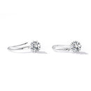 925 Sterling Silver Earrings with Pavé Setting and Platinum Plating-6