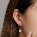 925 Sterling Silver Earrings with Pavé Setting CZ & Quality Shell Pearl-6