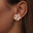 925 Sterling Silver Earrings with Pavé Setting CZ and Resin, 2.5x2.1cm for Women-6