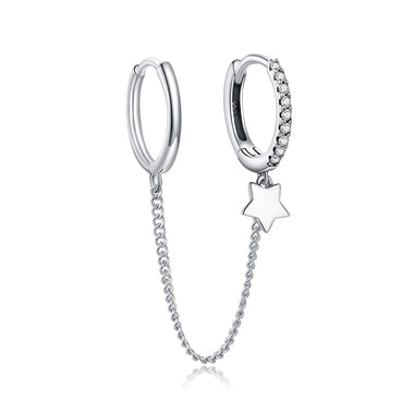 925 Sterling Silver Oxidized Pavé Setting CZ Earrings