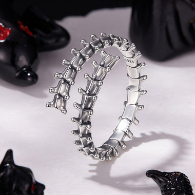 925 Sterling Silver Oxidized Silver Width 0.22-0.37cm Rings - 0