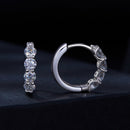 925 Sterling Silver Moissanite 0.1 Carat Platinum Plated Earrings for Women-3