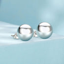 925 Sterling Silver Plated White Gold Earrings - 10mm for Women-5