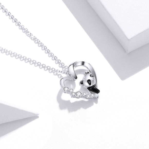 S925 Sterling Silver Adjustable Necklace with CZ and Enamel Pendant
