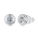 925 Sterling Silver 0.1 Carat Genuine Moissanite Earrings for Women-1