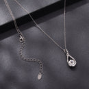 925 Sterling Silver 1 Carat Moissanite Necklace with White Gold Plating - 40+5cm Length for Women-4