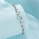 925 Sterling Silver Infinity Love Bracelet for Women - Size 17.0-3