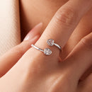 925 Sterling Silver Heart Shaped 0.17cm CZ Ring for Women-4