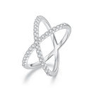 S925 Sterling Silver Moissanite Ring Size 8-3