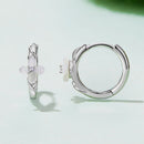 925 Sterling Silver Earrings with Pavé Setting CZ and High-Quality Nacre for Women-2