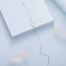 925 Sterling Silver + White Gold Plated 15cm Adjustable Bracelet with CZ and Synthetic Spinel for Women-4
