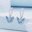 925 Sterling Silver Enamel Pavé Setting CZ Earrings for Women-4