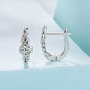 925 Sterling Silver Oxidized Silver Hoop Earrings 1.4*0.5cm for Women-2