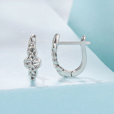 925 Sterling Silver Oxidized Silver Hoop Earrings 1.4*0.5cm for Women - 0