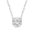 925 Sterling Silver Adjustable Necklace with CZ Pendants for Women-3