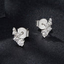 925 Sterling Silver Moissanite Earrings with White Gold Plating for Women-3