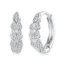 925 Sterling Silver Earrings with Pavé Setting CZ and White Gold Plating for Women-1