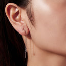 925 Sterling Silver Plated White Gold Water Droplet Earrings for Women-7