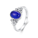 925 Sterling Silver Ring 1.7mm Size 6.0 with Transparent Glass for Women-2