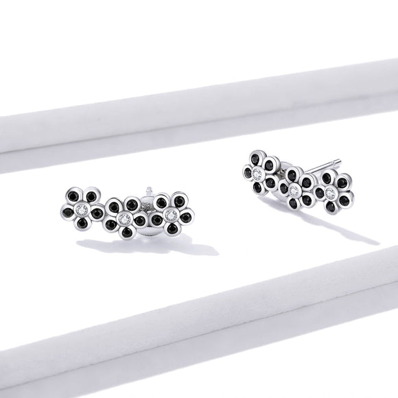 925 Sterling Silver Earrings with Pavé Setting CZ