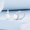 925 Sterling Silver Earrings with Quality Shell Pearl and CZ for Women-3