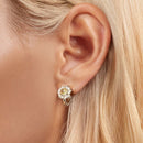 925 Sterling Silver Earrings with Transparent Glass, 12x9mm Size for Women-6