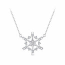 925 Sterling Silver White Gold Plated 1.8x1.9cm CZ Pendant Necklace for Women-1