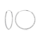 925 Sterling Silver Earrings Hoops 2.5 cm for Women-1