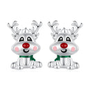 925 Sterling Silver Enamel Earrings 12x9mm-2
