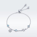 925 Sterling Silver Adjustable Bracelet for Women - 22cm-4