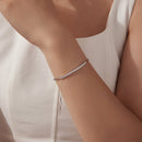 925 Sterling Silver + Moissanite White Gold 21cm Bracelet for Women-6