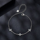 925 Sterling Silver & Plated White Gold Moissanite Bracelet 15+6cm for Women-4