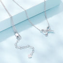 925 Sterling Silver Plated White Gold 40+5cm Adjustable Necklace for Women-7