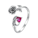 925 Sterling Silver Ring with Pavé Setting CZ, Width 0.15cm, Women's Jewelry-1