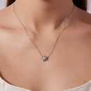 925 Sterling Silver Moissanite 0.5 Carat White Gold Plated Necklace for Women-5