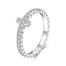925 Sterling Silver Moissanite Ring in Size 6-2