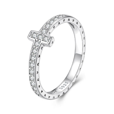 925 Sterling Silver Moissanite Ring in Size 6 - 0