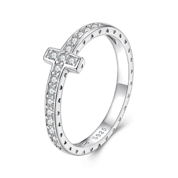 925 Sterling Silver Moissanite Ring in Size 6