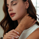 925 Sterling Silver & White Gold Plated Bracelet-7