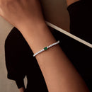925 Sterling Silver 145+65mm Pavé Setting CZ Bracelet-6