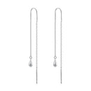 925 Sterling Silver Plated White Gold Water Droplet Earrings for Women-1