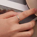 925 Sterling Silver Oxidized 0.18cm Wide Pavé Setting CZ Ring for Women - Size 6.0-5